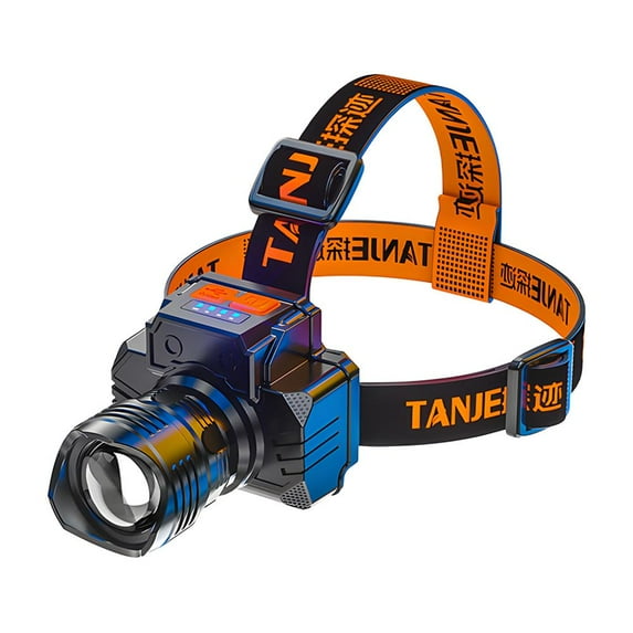 LED Headlamp Rechargeable Telescopic Zoomable Headlight Outdoor Waterproof