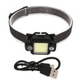 LED Headlamp USB Ultralight COB Multifunction ABS