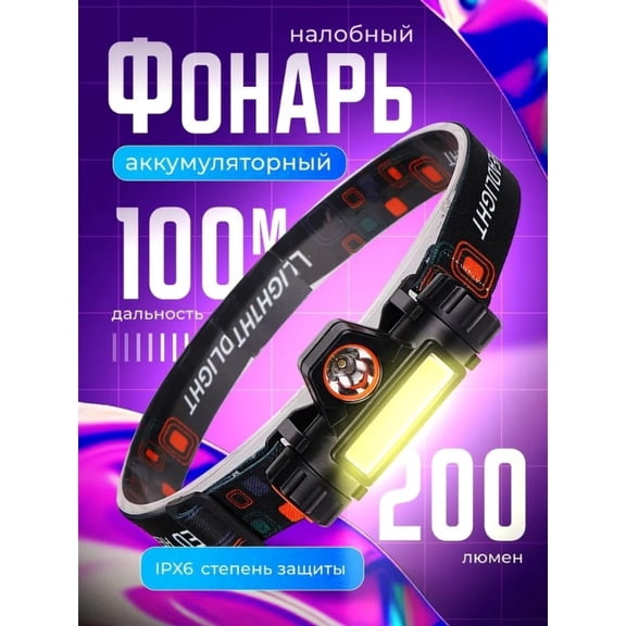 LED Headlamp with Magnet Rechargeable Waterproof Flashlight 300 Lumens Adjustable Angle Camping Fishing Light