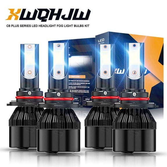 LED Headlight 4x Bulbs Kit White 6000k For Volvo 850 960 Wagon/Sedan 4-Door 1994-1997