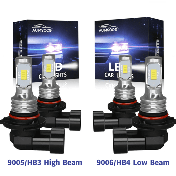 LED Headlight 9005 9006 Bulbs Kit, For Dodge Journey 2009-2019, CSP Chips 6000K Cool White 4000LM Super Bright 40W Lamps, Canbus Ready, Error Free, Easy Setup, Plug-N-Play, Halogen Replacement