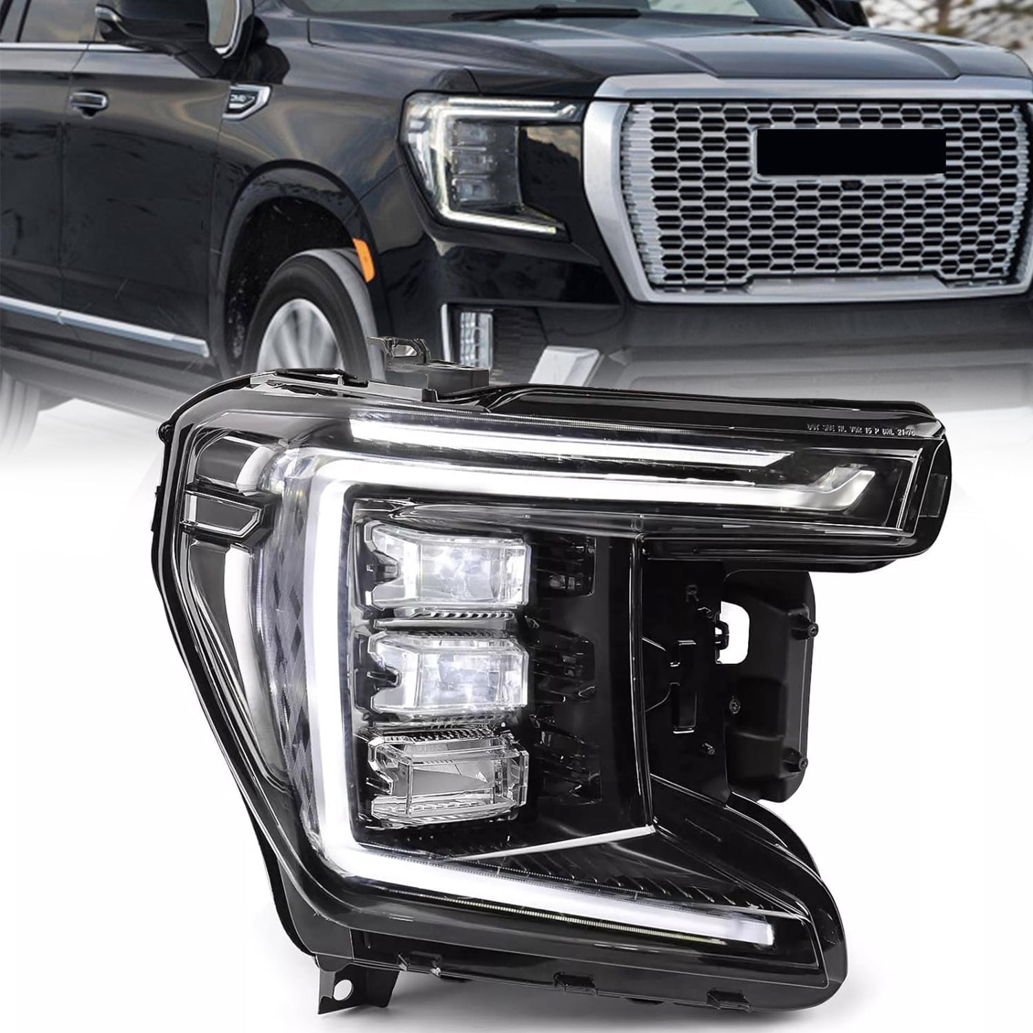 LED Headlight Assembly for 2021-2023 GMC Yukon & Yukon XL (SLE/SLT ...