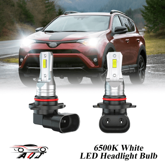LED Headlight Blubs for Toyota RAV4 2006-2018, High Beam Kit(Pack of 2) , 6500K White 10,000LM Super Bright, Plug and Play
