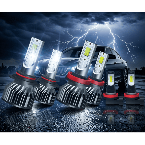 LED Headlight Bulb For 2012-2016 Chevrolet Sonic,9005 High Beam,H11 Low Beam,H11 Fog Light Bulb,Plug and Play,High Brightness LED Bulbs,Pack of 6(2*9005+2*H11+2*H11)