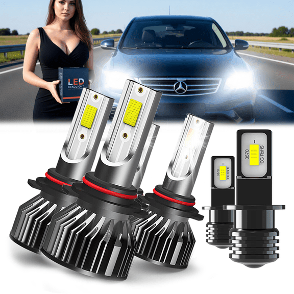 LED Headlight Bulb For 2004-2006 Lexus LS430,9005 High Beam,9006 Low Beam,H3 Fog Light BulbPlug and PlayHigh Brightness LED BulbsPack of 6