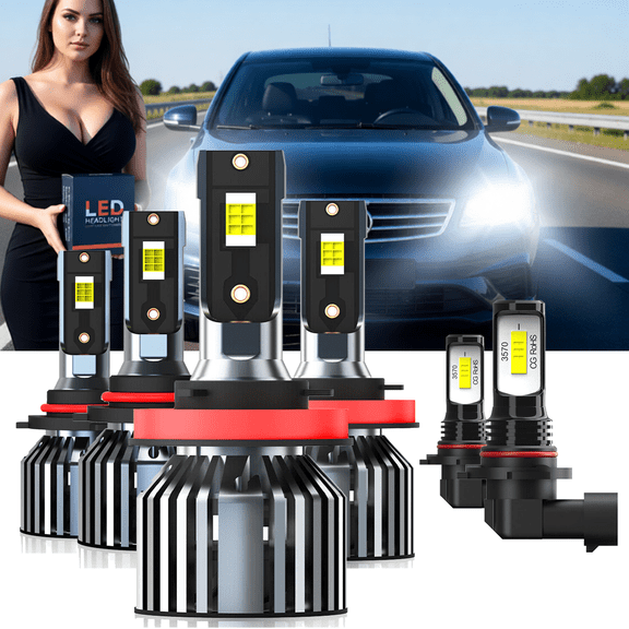 LED Headlight Bulb For 2008-2011 Subaru Impreza,9005 High Beam,H11 Low Beam,9145 Fog Light Bulb,Plug and Play,High Brightness LED Bulbs,Pack of 6