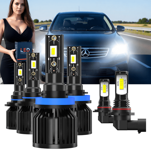 LED Headlight Bulb For 2008-2011 Subaru Impreza,9005 High Beam,H11 Low Beam,9145 Fog Light Bulb,Plug and Play,High Brightness LED Bulbs,Pack of 6