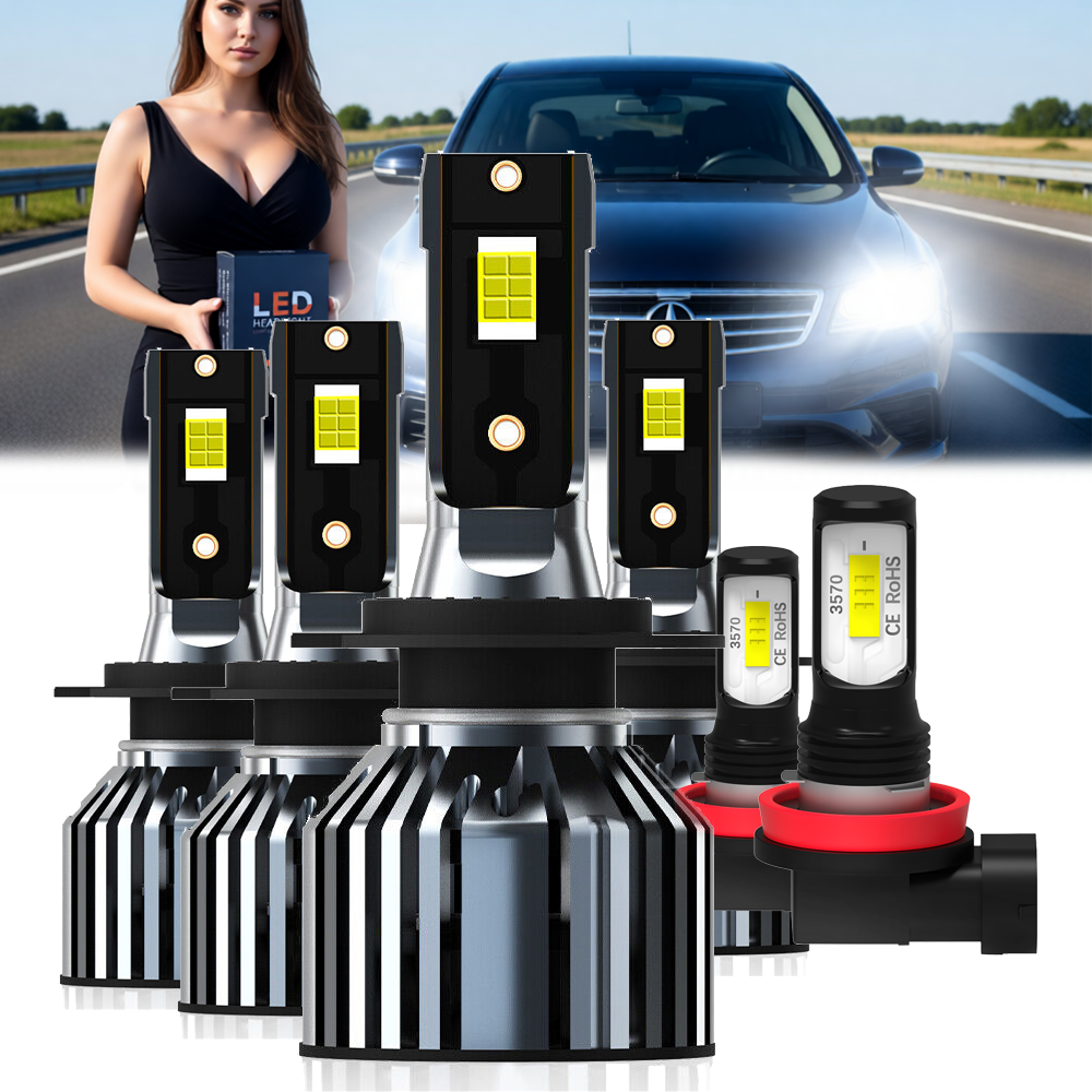 LED Headlight Bulb For 2012-2018 BMW 320i,H7 High Beam,H7 Low Beam,H11 ...