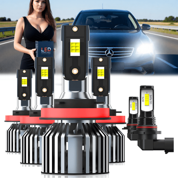 LED Headlight Bulb For 2013-2020 Buick Encore,H11 High Beam,H11 Low Beam,H11 Fog Light BulbPlug and PlayHigh Brightness LED BulbsPack of 6