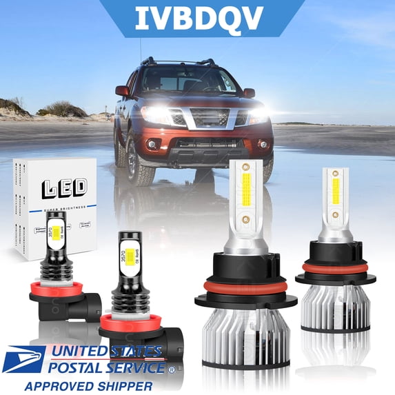 LED Headlight Bulb For Nissan Versa Note 2014-2018 High/Low Beam + Fog Light Bulbs 4pcs