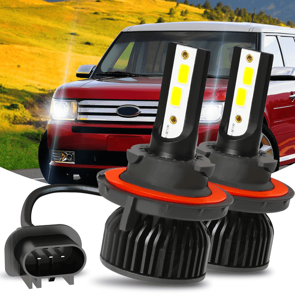 LED Headlight Bulb High Low Beam White for 2009-2018 Ford Flex 2010 2011 2012 2013 2014 2015 2016 2017 2pcs