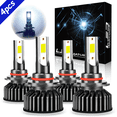 thumbnail image 1 of LED Headlight Bulb Kit for Chevy Suburban 1500 2000-2006 9005 High+9006 Low Beam 6000K White 4pcs, 1 of 8