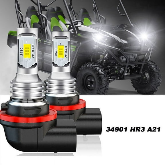 LED Headlight Bulbs 12V 35 35W FOR TRX420 TRX500 2014-2020 34901 HR3 A21