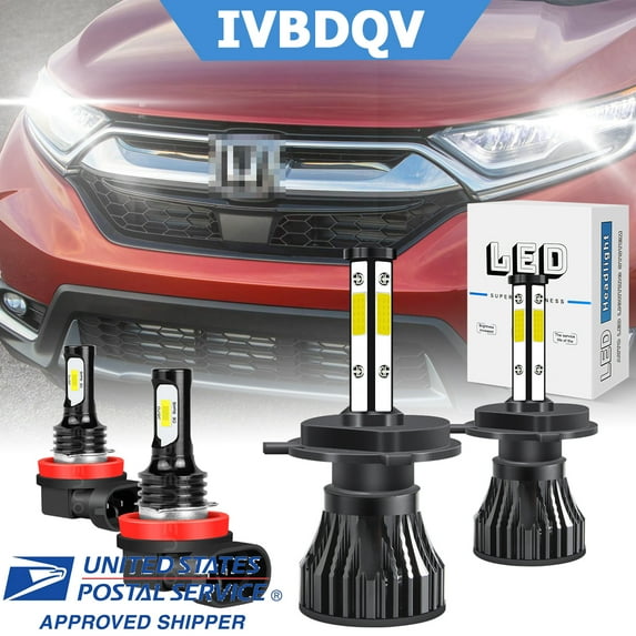 LED Headlight Bulbs For Toyota Highlander 2008-2010,H4 High/ Beam + H11 Fog Beam LED Headlight Bulbs 6000K Cool White