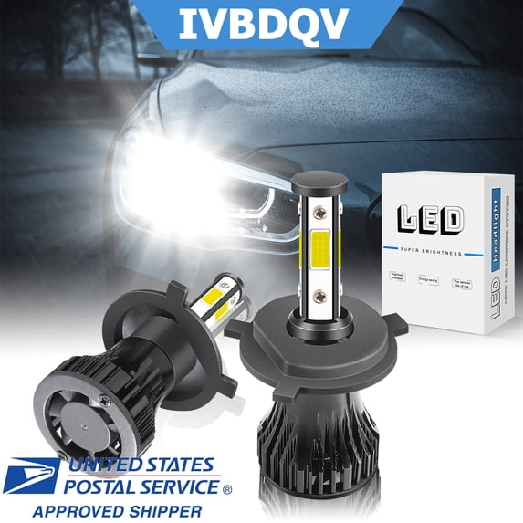 LED Headlight Bulbs For Toyota Sequoia 2001-2007 , H4/9003 High Low Beam 6000K White 2pc