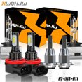 thumbnail image 1 of LED Headlight Bulbs,H7 High Beam+D1S Xenon Low Beam+H11 LED Fog Light Bulbs,6pcs, 1 of 15