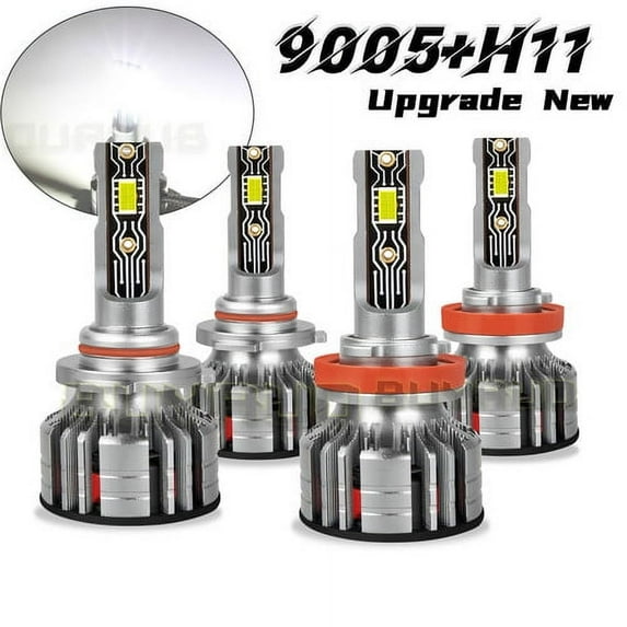 LED Headlight Bulbs High & Low Beam Kit 6000K for 2007-2010 Ford Edge