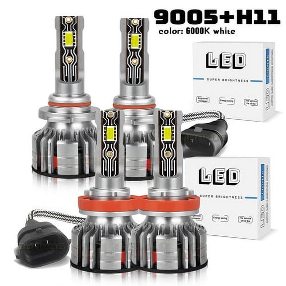 LED Headlight Bulbs High & Low Beam Kit 6000K for 2011-2016 Honda CR-Z