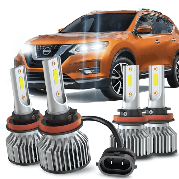 LED Headlight Bulbs Kit White for 2014-2020 Nissan Rogue 2015 2016 2017 2018 2019 4PCS