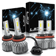 thumbnail image 1 of LED Headlight Bulbs For Nissan Altima 2007-2011 2012 2013 2014 2015 2016 2017 2018, H9 H11 High Low Beam Light Bulbs Replacement Halogen, 6000K White, Plug and Play, 4 Pack, 1 of 10