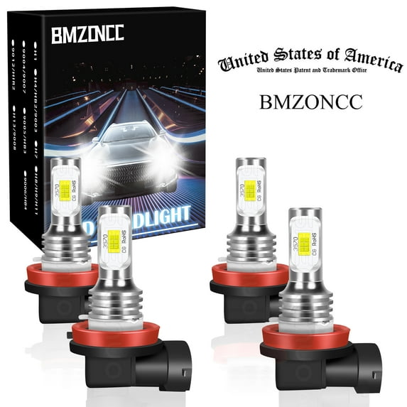 LED Headlight Bulbs For Nissan Altima 2007-2011 2012 2013 2014 2015 2016 2017 2018, H9 H11 High Low Beam Light Bulbs Replacement Halogen, 6000K White, Plug and Play, Pack of 4