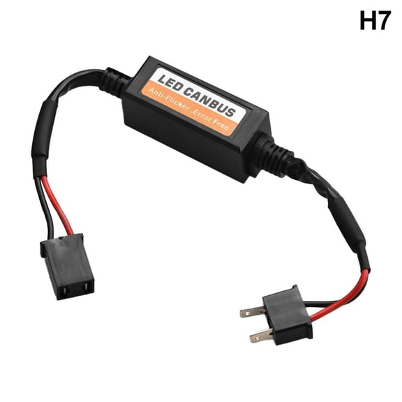 LED Headlight Decoder, Can-Bus Error Canceller Anti-Flicker for H7 Bulbs
