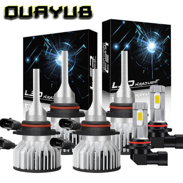 LED Headlight + Fog Light Bulbs Combo For Dodge Charger 2006 2007 2008 2009 