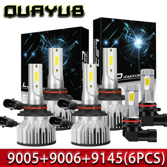 LED Headlight + Fog Light Bulbs Combo For Ford Expedition Explorer 2003-2006