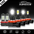 thumbnail image 1 of LED Headlight Fog Light Bulbs Cool White 6x For Jeep Grand Cherokee 2018 2019 50000 Hours Lifespan Plug-N-Play, 1 of 18