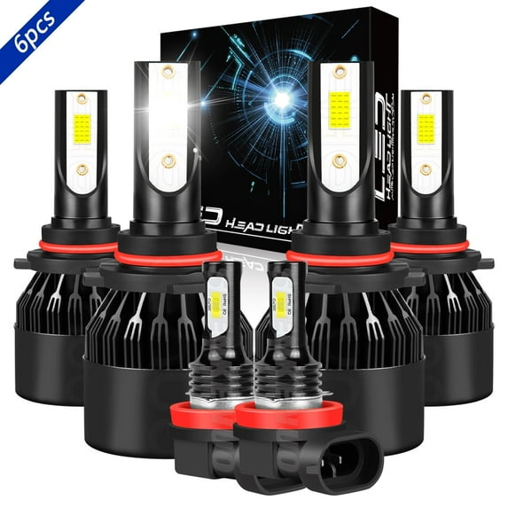 LED Headlight Fog Light Bulbs Kit White for 2006-2013 Honda Civic 2007 2008 2009 2010 2011 2012