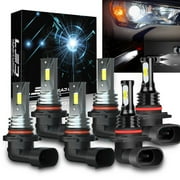 LED Headlight + Fog Light Bulbs White Combo For Dodge Charger SE SRT8 2006-2008