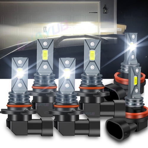 LED Headlight + Fog Light Bulbs White Combo For Honda Civic 2006-2015