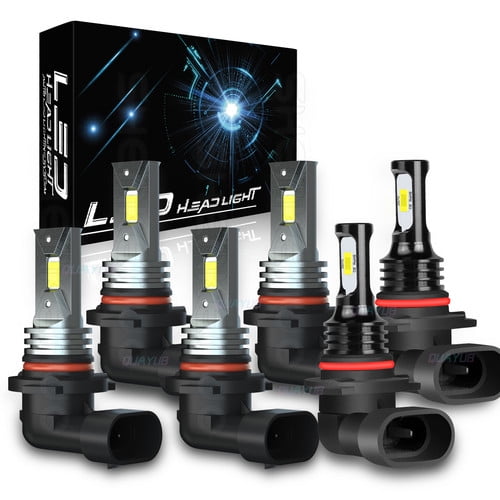 LED Headlight + Fog Light Bulbs White Combo For Toyota Matrix 2003-2008