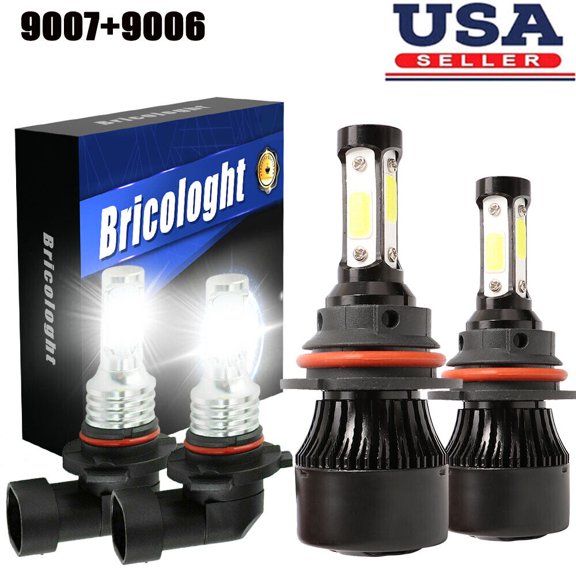 LED Headlight Hi/Lo+ Fog Light Bulbs Combo For 2003-05 Dodge Ram 1500 2500 3500