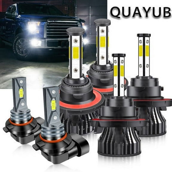 LED Headlight Hi/Low Beam+Foglight Bulbs For 2012 2013-2017 Ford F250 Super Duty