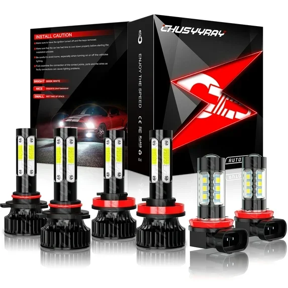 LED Headlight Hi/Low+Fog Light Bulbs Combo For Chevrolet Equinox 2010-2017