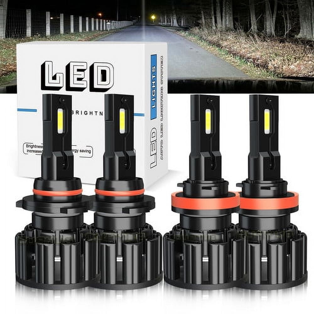 LED Headlight High Low Beam Bulbs 6000K Cool White for 2012-2020 Ford ...