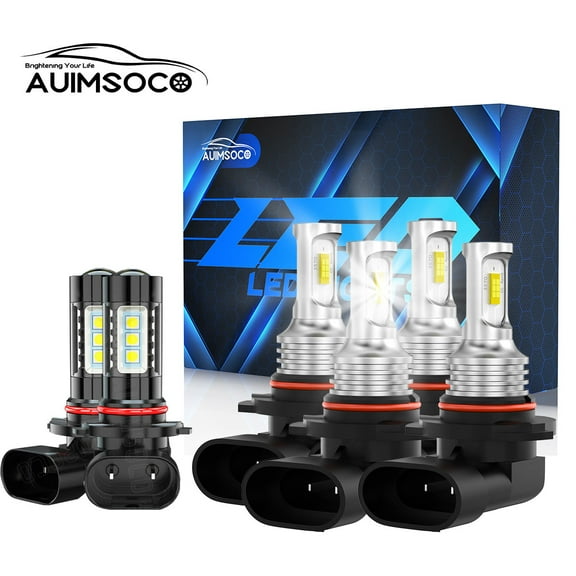 LED Headlight High Low Beam Fog Light 6Pcs Kit, For Toyota Avalon 2000-2005 2006 2007, White 6000K 300% Brighter 4000lm, Front L/R, Easy Installation CANbus Ready 1:1 Size, Halogen Replacement