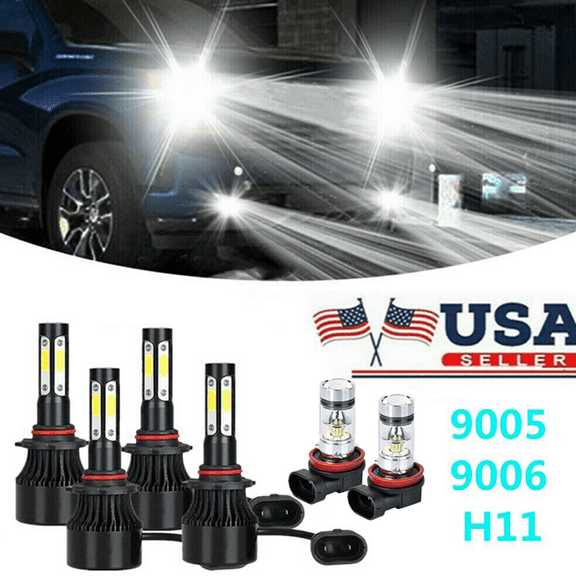LED Headlight High+Low Fog Light Bulbs For Toyota Corolla 2009-2014 2015 2016
