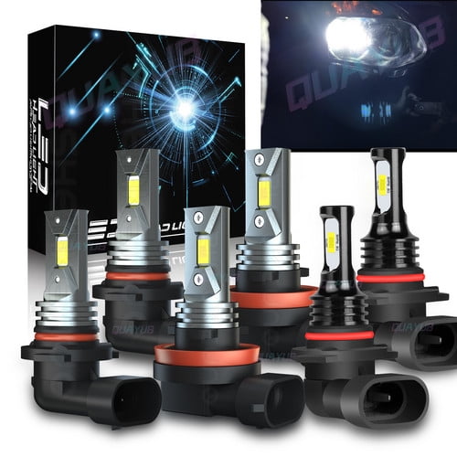 LED Headlight High-Low + Fog light Bulbs Combo Kit For Mazda CX-9 2007-2012