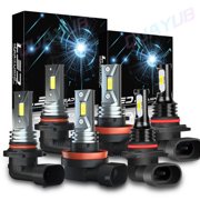 LED Headlight High-Low + Fog light Bulbs Combo Kit For Mitsubishi Lancer 2008-2015