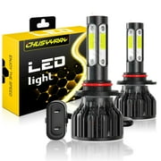 LED Headlight Kit 9012 HIR2 6000K Pure White High Low Bulbs for Ford Edge 2011-2014 Ultra Brighter