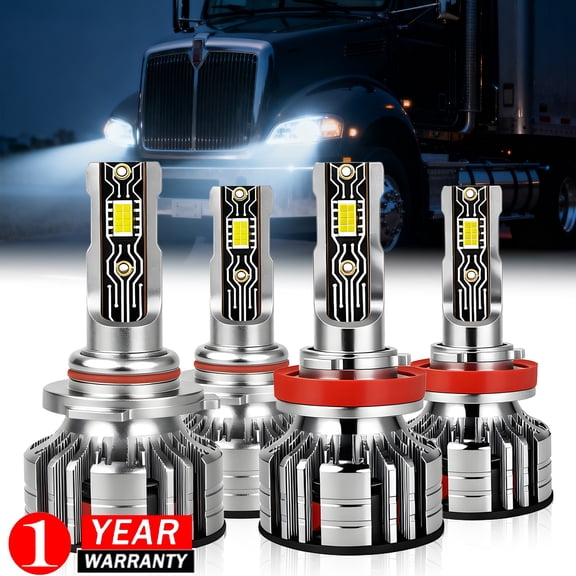 LED Headlight Kit Bulbs For Kenworth T660 T600 T370 T270 T170 T470 Hi/Low Beam