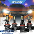 thumbnail image 1 of LED Headlight Kit For Toyota Camry 2000-2006  Light Bulbs 9005 High Beam + 9006 Low Beam 4-Side Bulbs, 1 of 10