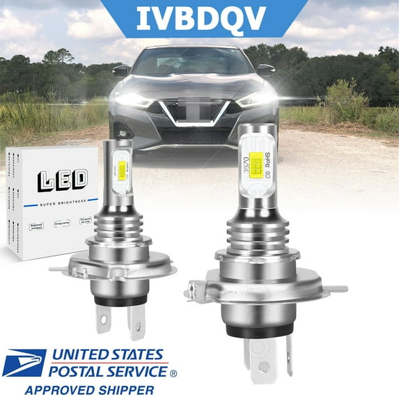 LED Headlight Kit H4 HB2 9003 6500K White Hi/Low Bulb for Nissan Altima 1993-1997