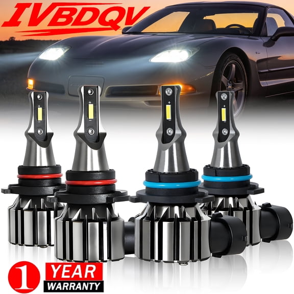 LED Headlight Light Bulbs Combo For Corvette C5 1997-2004
