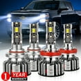 thumbnail image 1 of LED Headlight Light Bulbs Upgrade Kit for Chevy Silverado 1500 2500 2007-2015 6K 4Pcs, 1 of 10