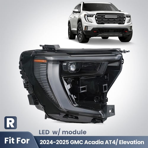 LED Headlight W/Module For 2024-2025 GMC Acadia Elevation / AT4 Right Passenger