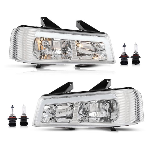 LED Headlights Headlamps Fit Chevy Express GMC Savana 1500 2003-2014, Fit Chevy Express GMC Savana 2500 3500 2003-2023 Bumper Headlamp Clear Lens Chrome Housing,faros delanteros Assembly