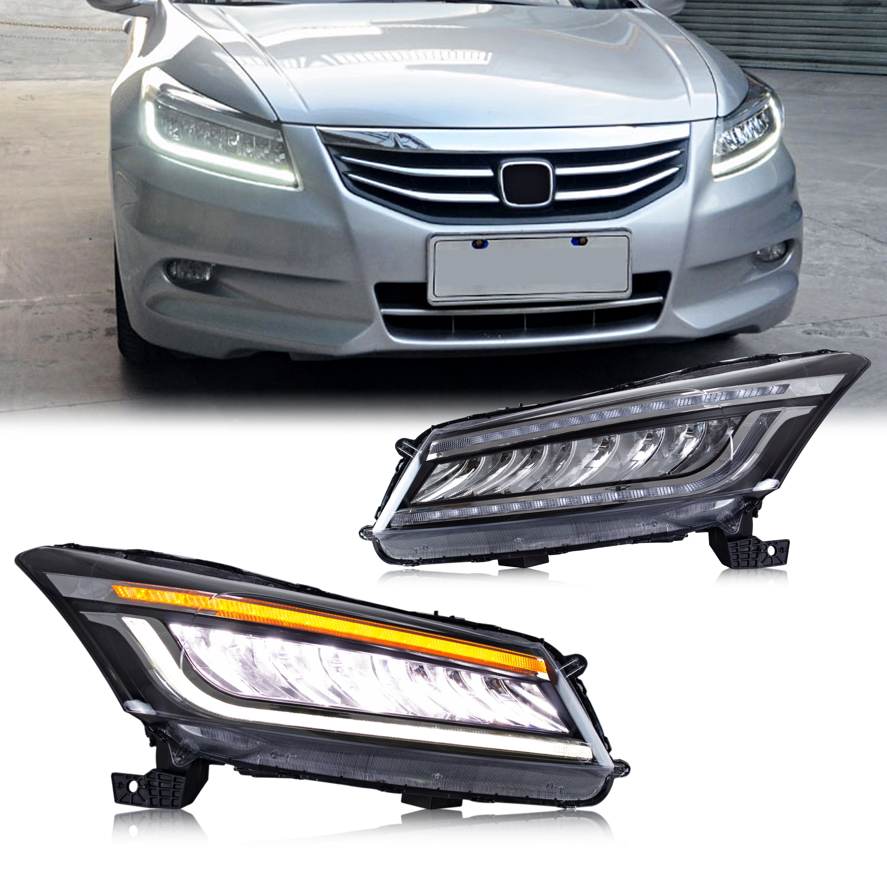 LED Headlights for Honda Accord 2008 2009 2010 2011 2012 8Th GEN Sedan